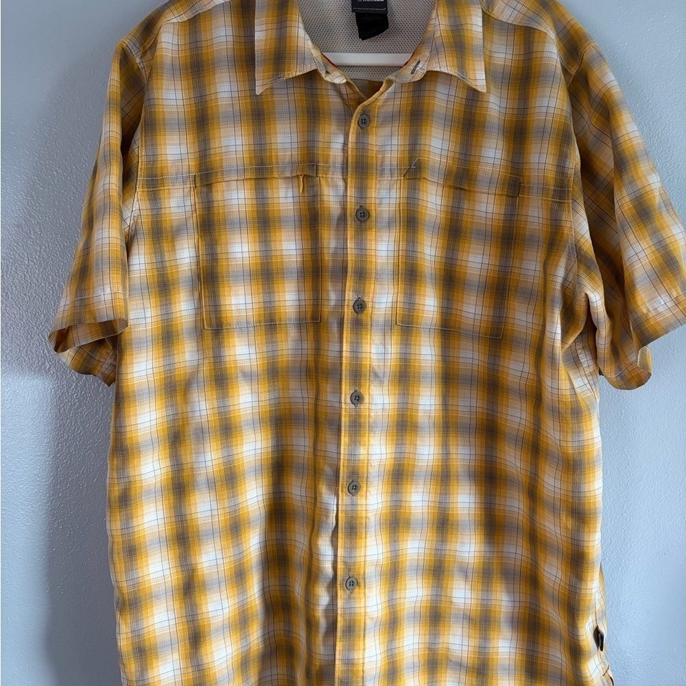 The North Face Yellow and White Plaid Men's‎ Shirt